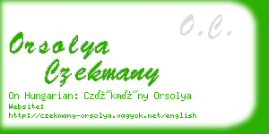 orsolya czekmany business card